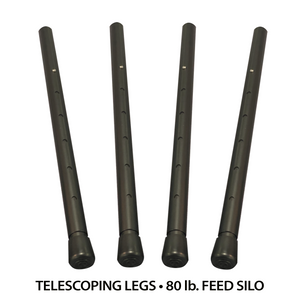 TELESCOPING LEGS • 80 lb. FEED SILO