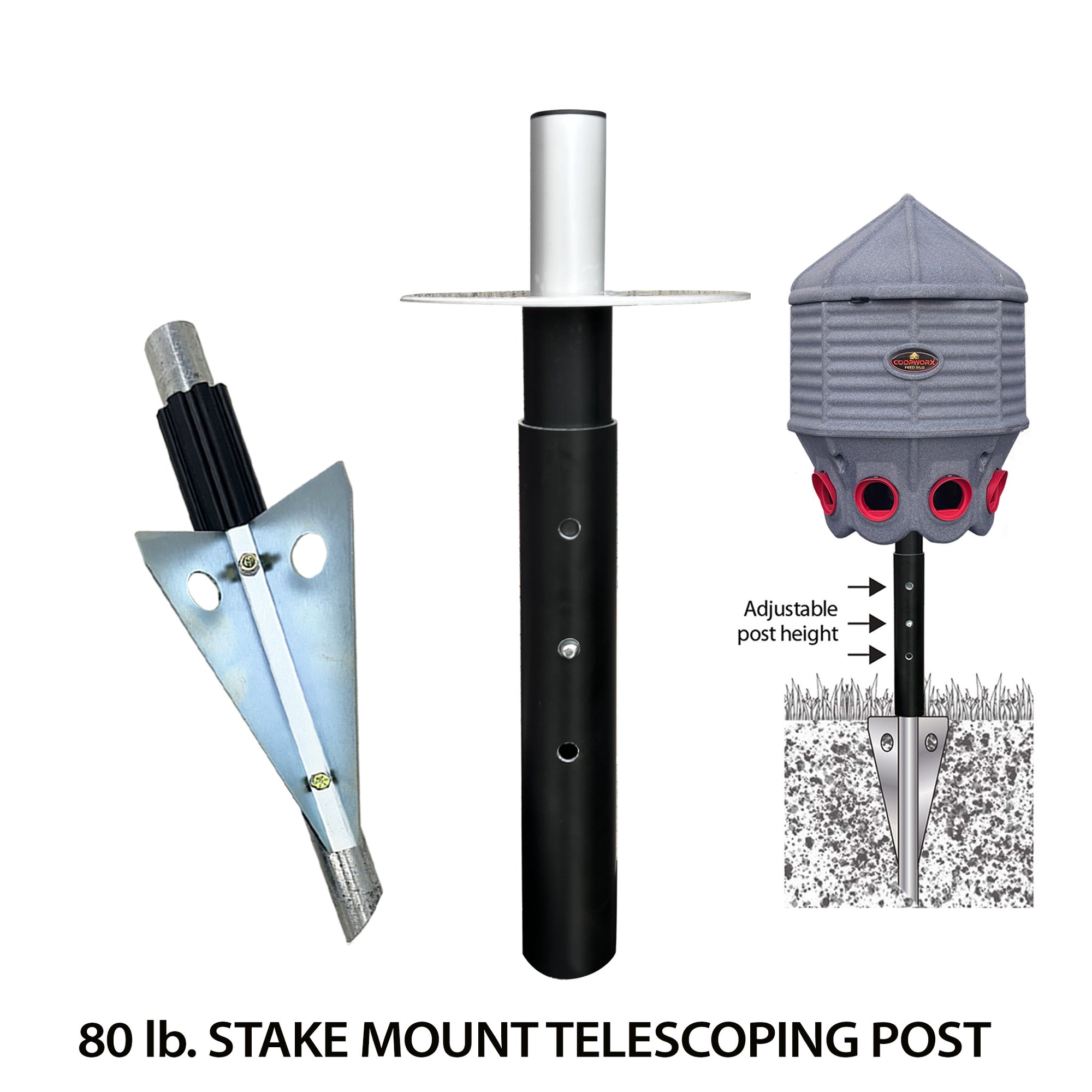 STAKE MOUNT W/ TELESCOPING POST