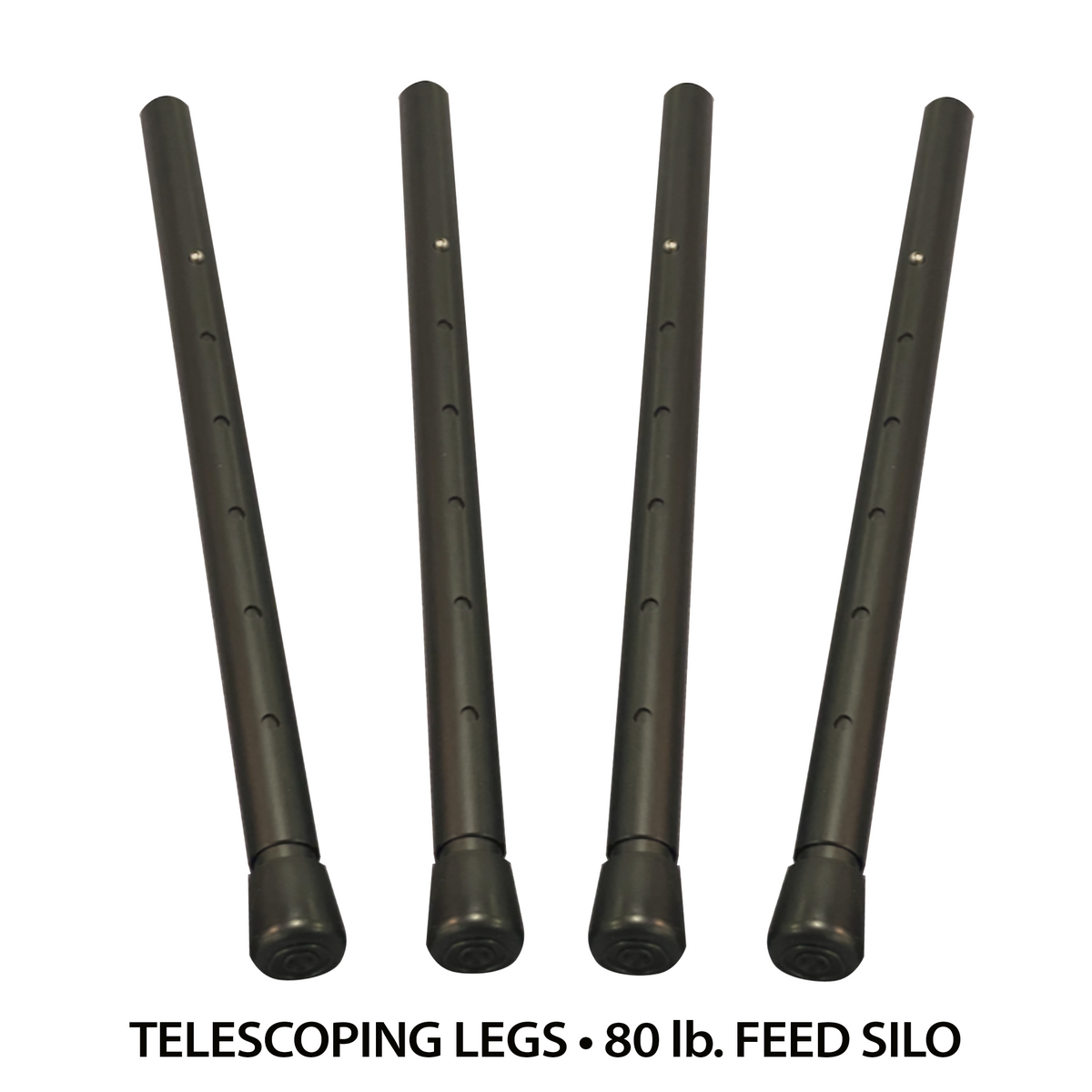 TELESCOPING LEGS • 80 LB. FEED SILO