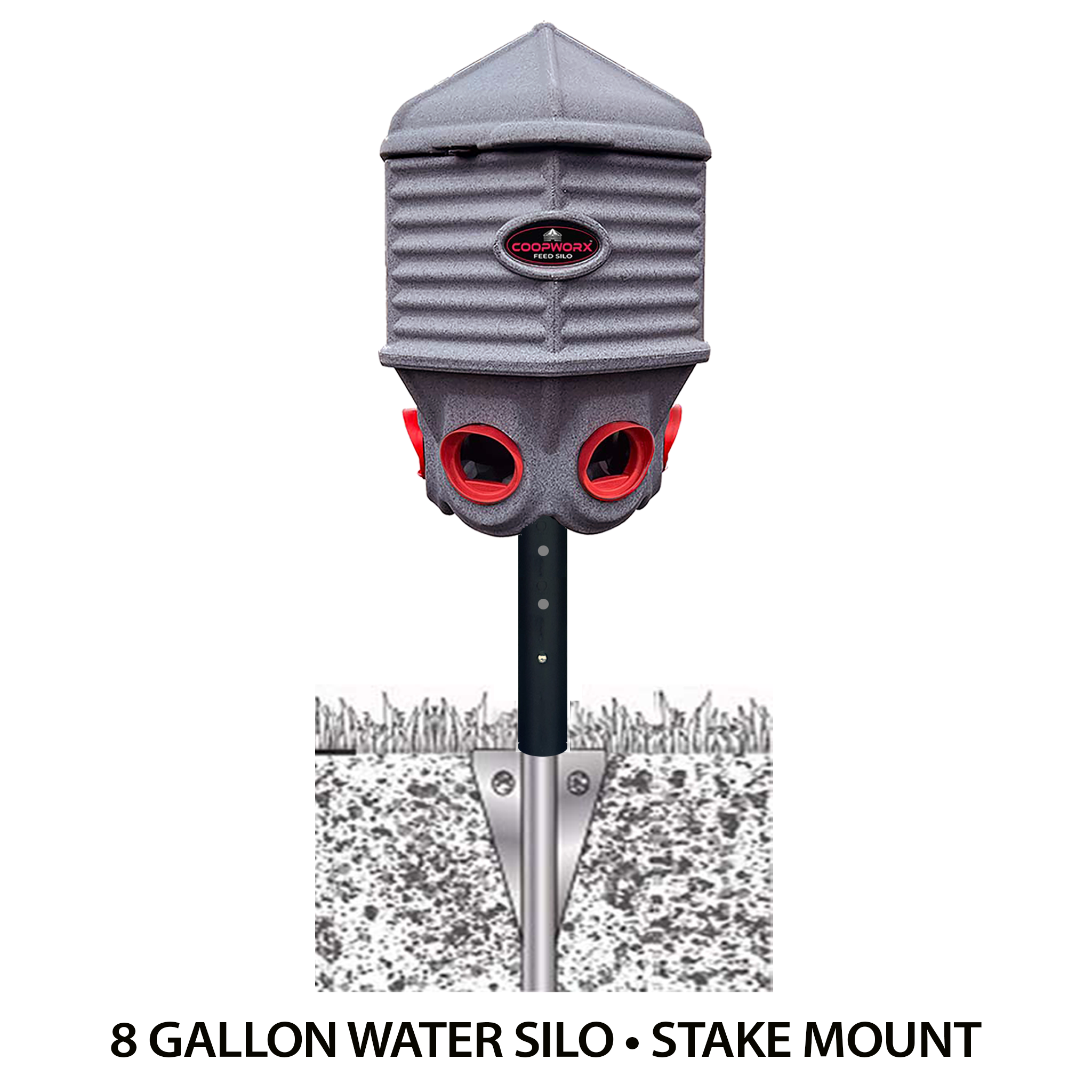 COOPWORX WATER SILO (8 Gallon Capacity) - CoopWorx Feed Silo COOPWORX WATER SILO (8 Gallon Capacity) - CoopWorx Feed Silo